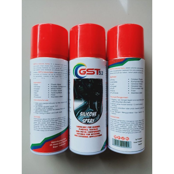 Sillicone Spray 400 ml Pengkilap Dasboard body logam karet plastik Gst52