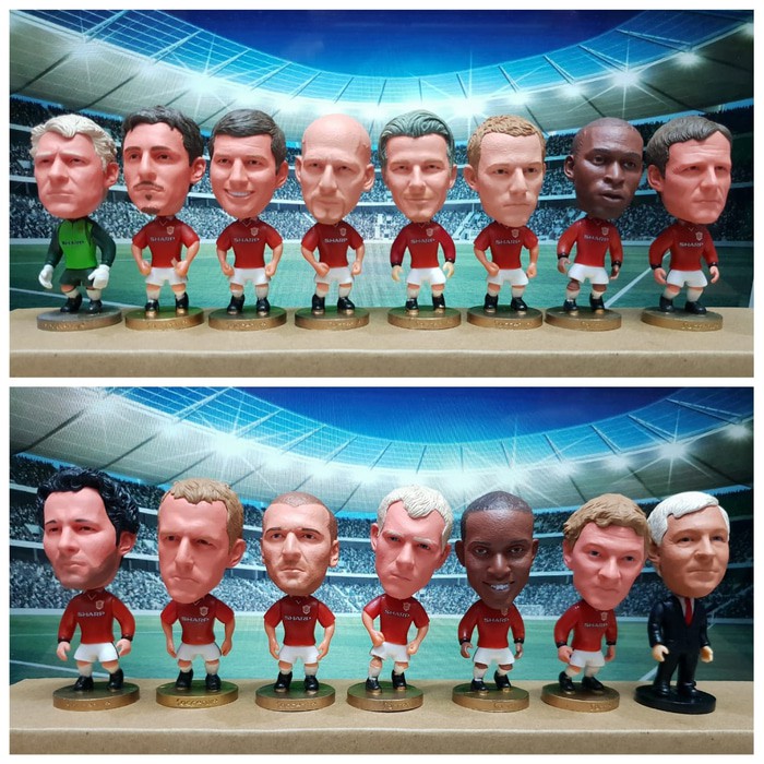 Figure Bola MU / Manchester United 1999 Treble (1set 15pcs) - Kodoto