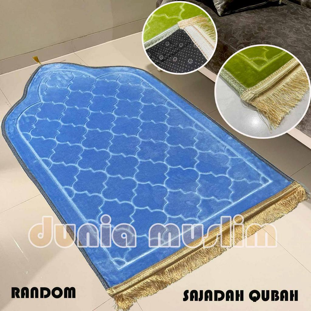 Sajadah Turki Premium Anti Slip Tebal Dan Halus Model Qubah Perlengkapan Sholat