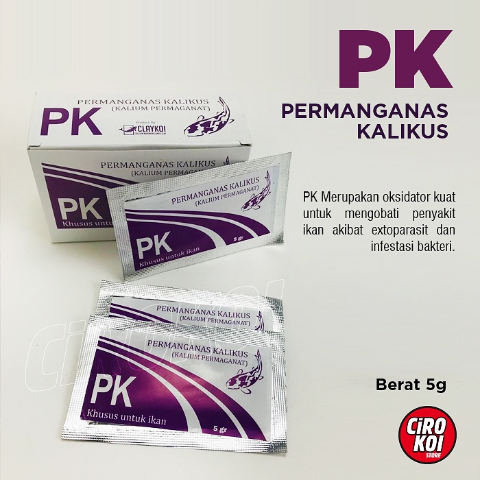 PK Koi / Permanganas Kalikus / Kalium Permaganat / PK Obat Ikan Koi