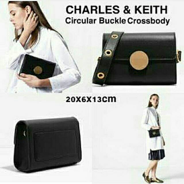 charles and keith circular buckle bag