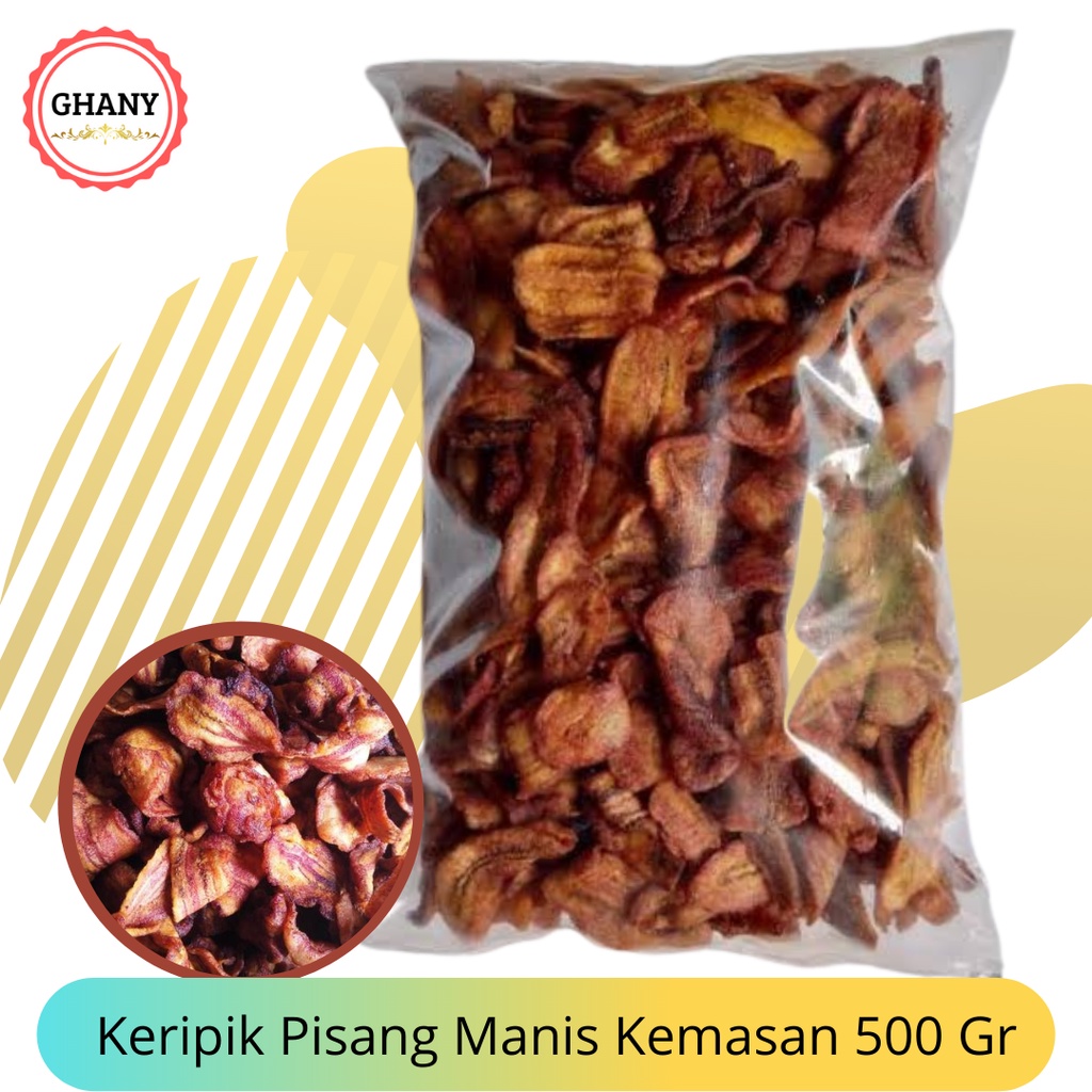 

Makanan Ringan Cemilan Kripik Keripik Pisang Manis Kering Khas Kebumen Keripik Sale Pisang 500gr ORIGINAL