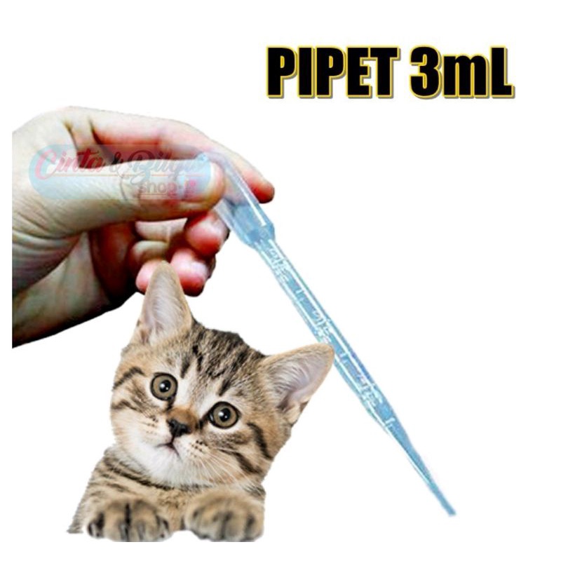 Pipet kucing untuk Suap Makan, Susu, Obat