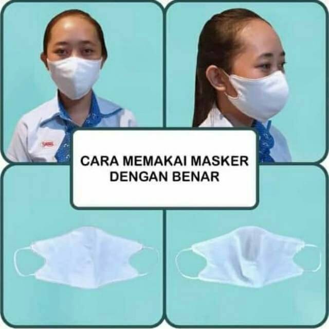 MASKER KAIN ANTI AIR AMAN NYAMAN DIGUNAKAN 2 LAPISAN MASKER SRITEX