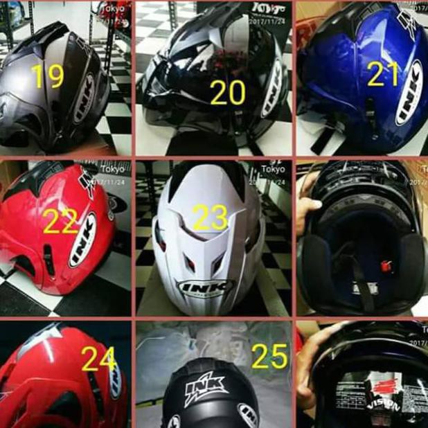 

♥️BISA COD♥️ Helm basic ink model T1 free stiker ink packing kardus dan bubble wrap TERJAMIN