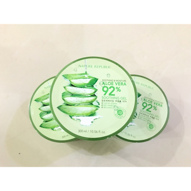 BPOM Nature Republic Aloe Vera Aloevera Soothing Moisture Gel 92 % BPOM ( Jaminan Barang Original dan ASLI )