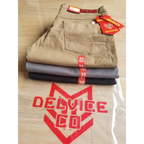 Celana Chino Model Jeans Saku Tempel Bahan Melar by DELVICE / Celana Panjang Fesyen Pria Terbaru Model jeans size 29 - 34 Celana Kerja Harian