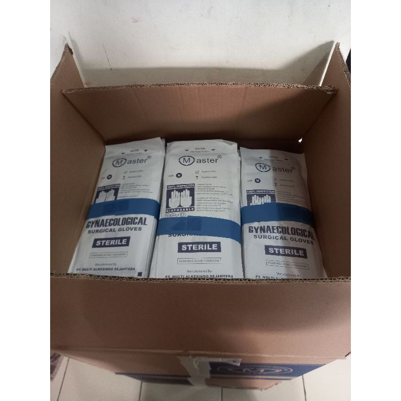 READY  Sarung tangan obgyn steril merk MASTER