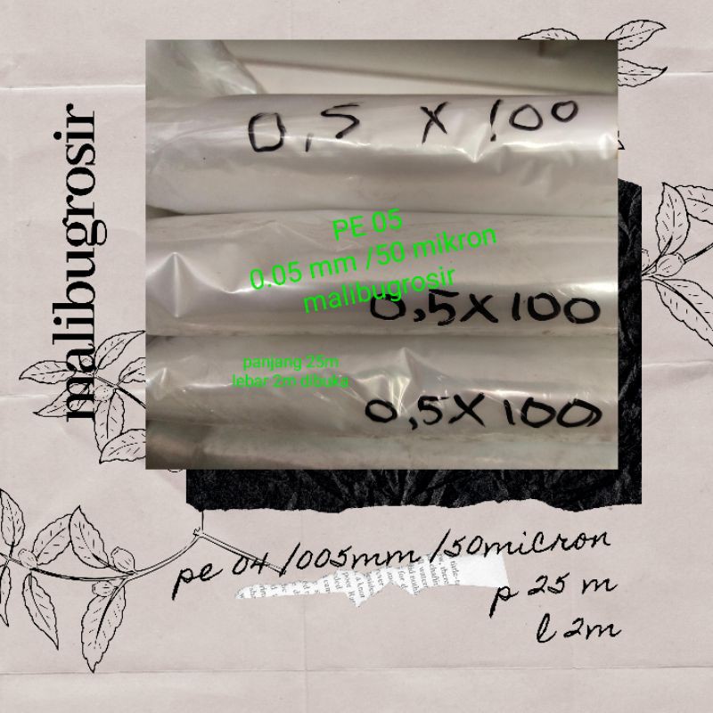 

plastik PE 05 PE05 rol 25 m