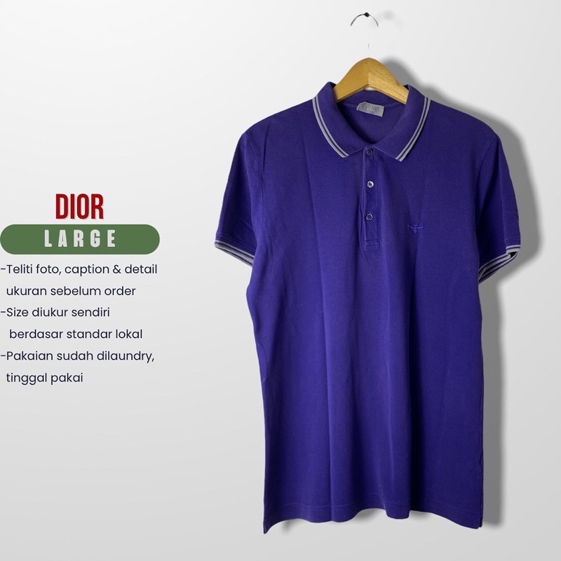 KAOS POLO PRIA DIOR UNGU SIZE L