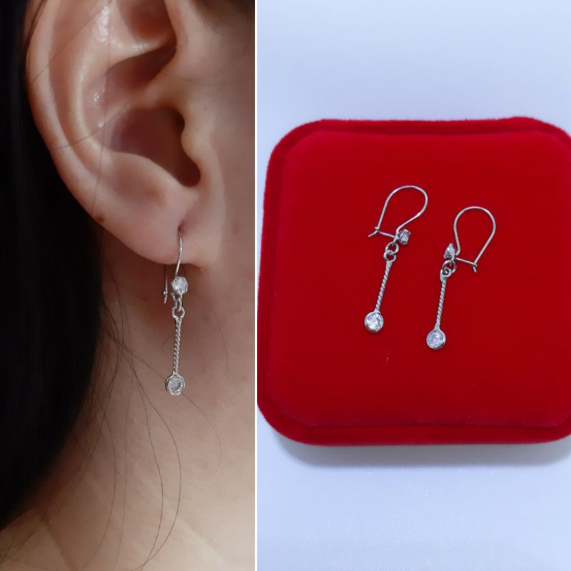 Anting panjang asli perak S925 anting dewasa