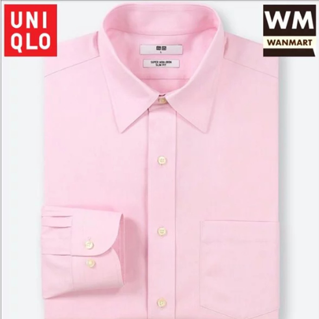 KEMEJA UNIQLO BABY PINK