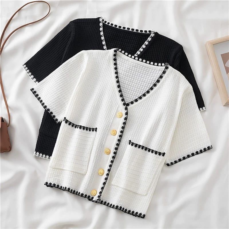 [TOYOU SHOP M31] CARDIGAN LENGAN PENDEK | OUTER KOREA | FASHION BAJU RAJUT WANITA | OUTER IMPORT PREMIUM