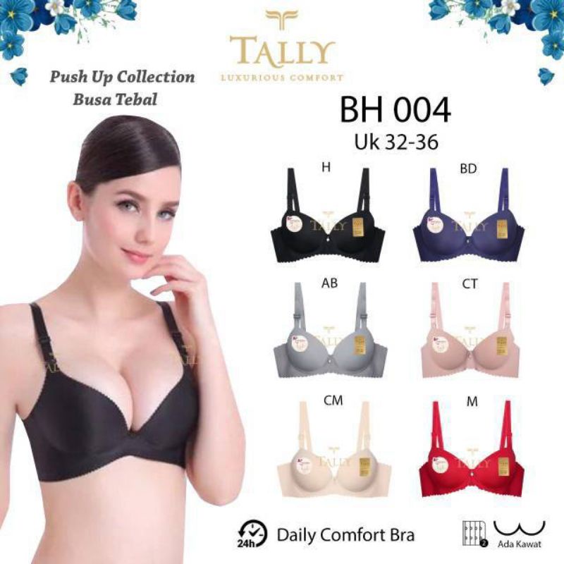 Push Up Bra Tally 004 BH Seamless Busa Super Tebal Pembesar Payudara - BUNGALILY