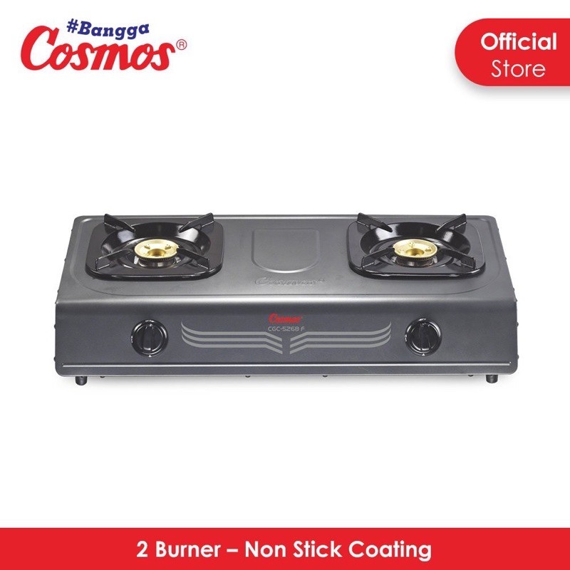 kompor gas cosmos CGC 5268 CEB kompor gas 2 tungku cosmos burner kuningan