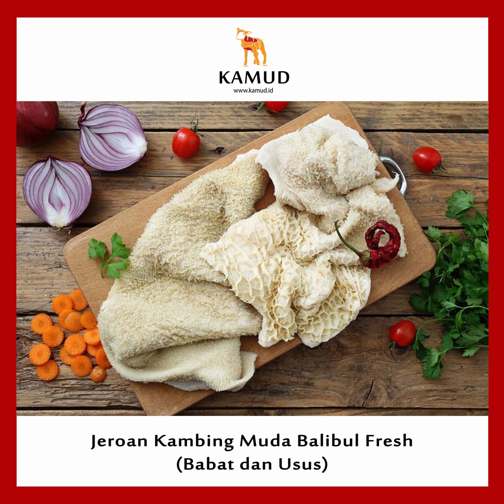 Kamud - Jeroan Kambing Muda balibul Fresh 1 kg (Mix Limpa Usus)