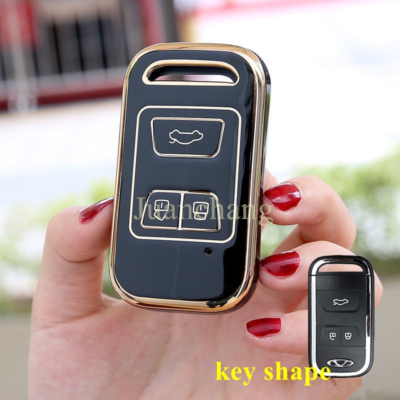 Casing Kunci Mobil 3 Tombol Bahan TPU Untuk Chery Arrizo Tiggo 3 5X 4 8 Glx 7 2019 2020