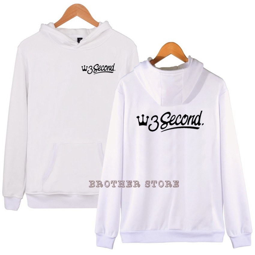 Hoodie 3second US White Premium