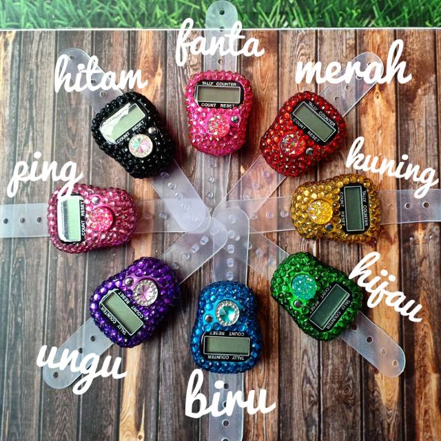 SQL SHOP Tasbih digital bling bling swarovski polos | Alat hitung dzikir digital