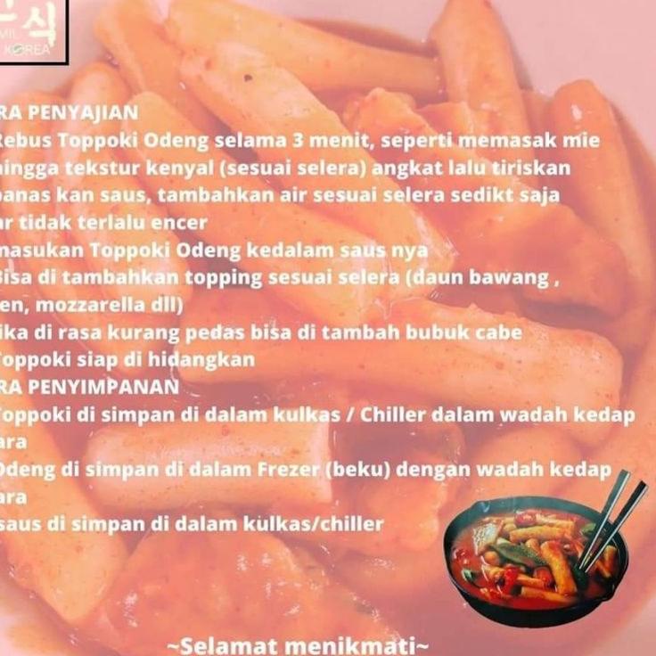 

Hanya untuk anda--Paket Cemil 1 isi Tteok / Topokki / Topoki /Toppoki, Odeng dan Saus khas Cemil Korea
