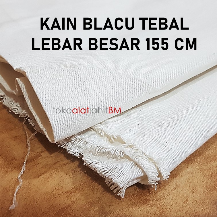 KAIN BLACU TEBAL PREMIUM LEBAR 155 CM BROKEN WHITE METERAN