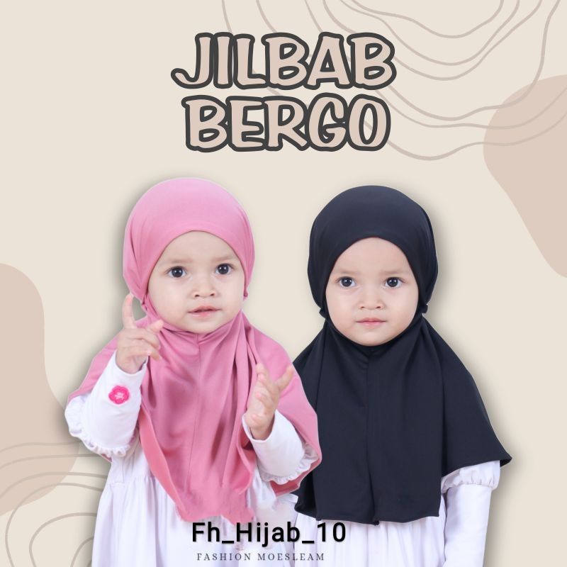 Jilbab Anak Bergo Instan 0-3 Tahun Jersey Ballon Premium |Hijab Bayi Tk Lucu |Kerudung Sekolah Baby Sd Perempuan Newborn