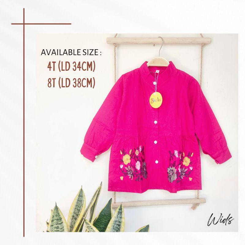 SHALU KIDS 06 - Tunik Kemeja Anak Perempuan Katun Bordir