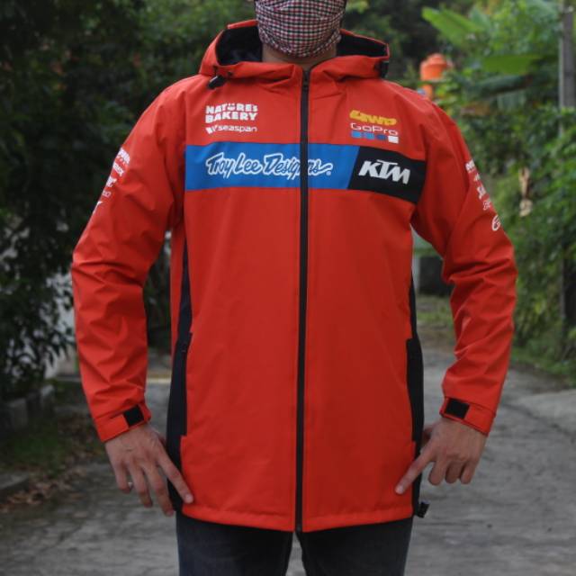 Jaket KTM TLD Full Orange Waterproof - Jaket Waterproof KTM TLD Full Orange