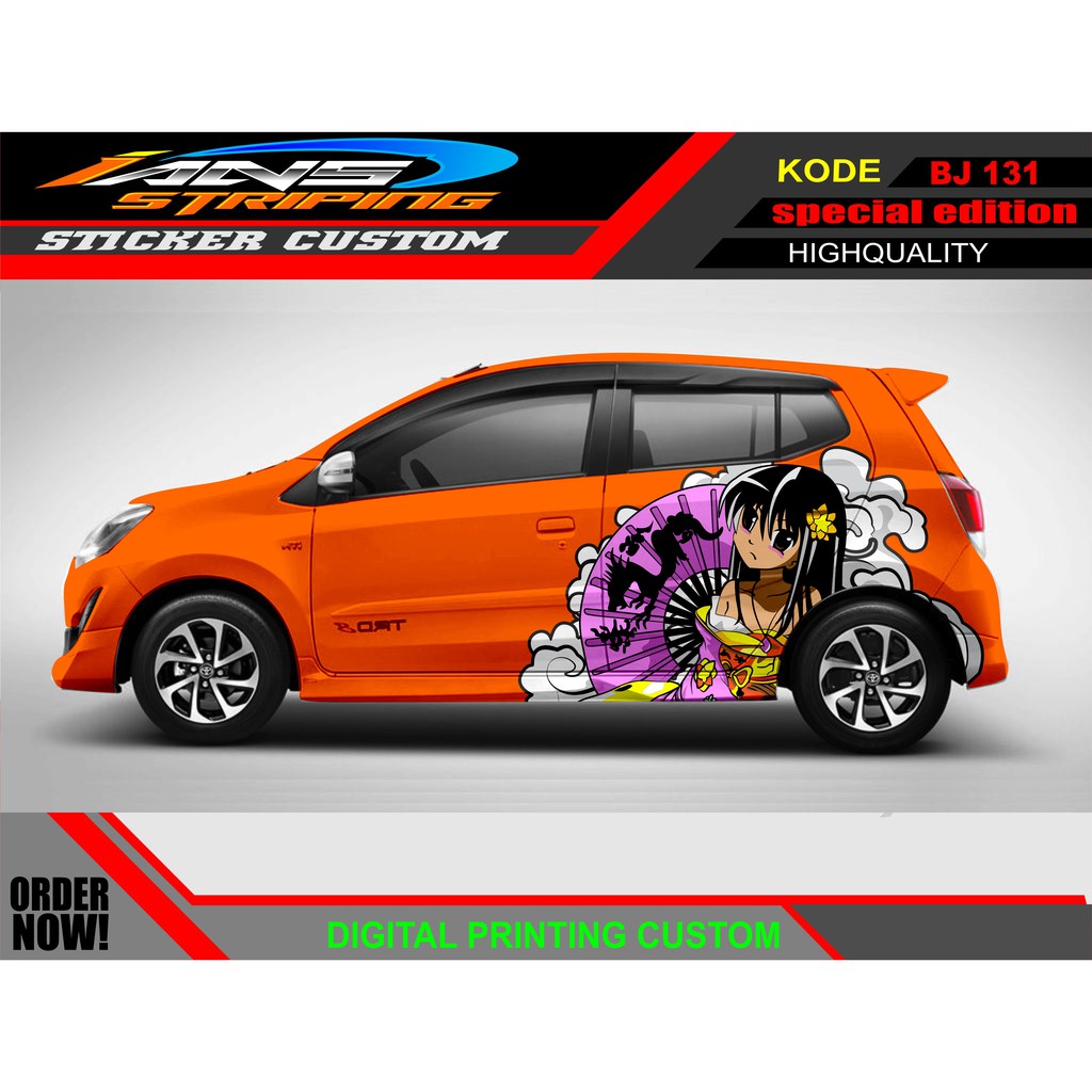 DECAL STICKER AGYA AYLA / STICKER HONDA JAZZ / STICKER DECAL MOBIL JAZZ / DECAL STICKER MOBIL HONDA