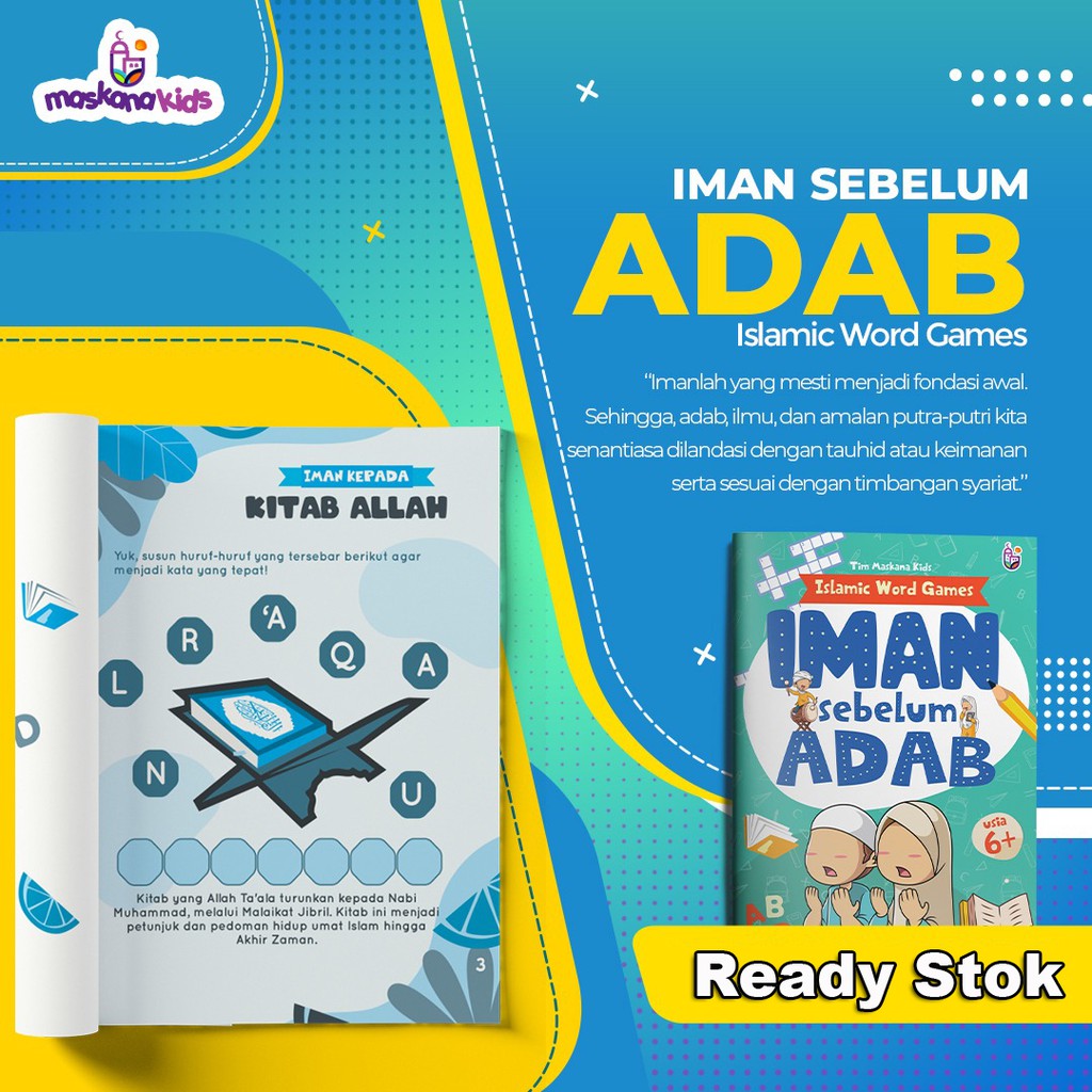 Buku Paket Islamic Word Games (3 Buku) Maskana Kids