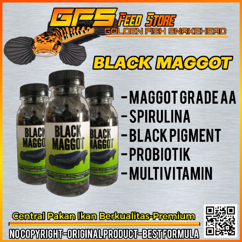 Maggot Hitam/Black Maggot Kemasan botol 100ml