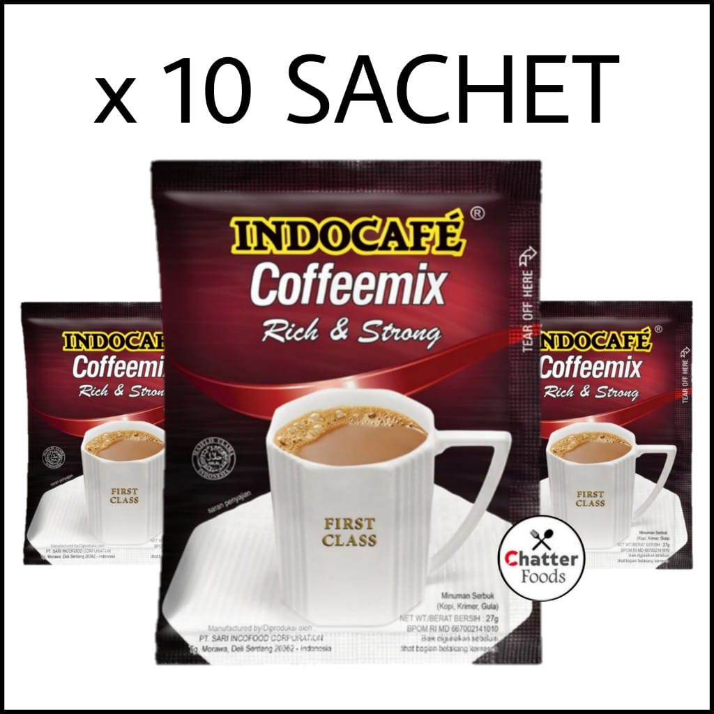 

Indocafe Coffeemix Rich & Strong 10 Sachet / Kopi Indocafe Sachet Instan / Coffeemix Rich and Strong