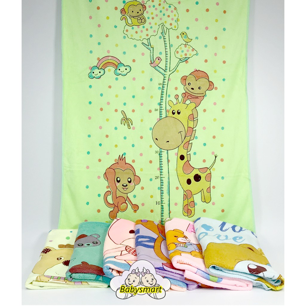 Babysmart - Handuk Bayi / Anak ukuran 100 x 50 cm Microfiber MOTIF Premium Quality/Baby Towel/Handuk