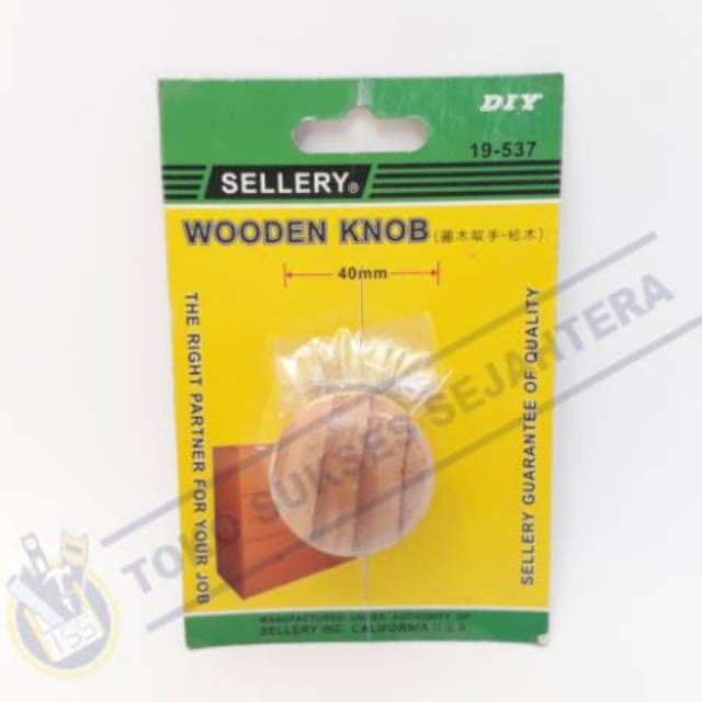 SELLERY Wooden Knob Tarikan Laci Bulat gagang laci