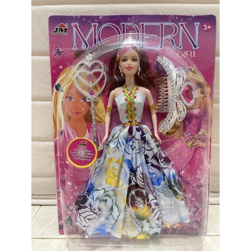 Mainan boneka Barbiee Modern Girl queen