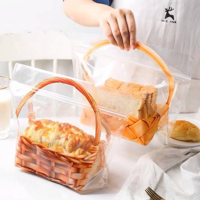 Plastik roti tawar / donat  Kantong Zipper Tenteng bag bread toats