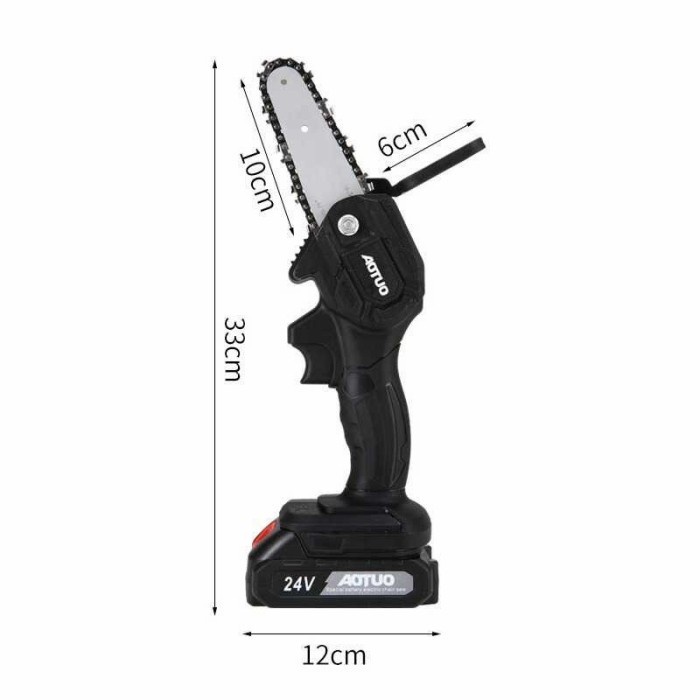 GERGAJI MESIN LISTRIK KAYU POHON MINI CORDLESS CHAINSAW BATERAI SENSO