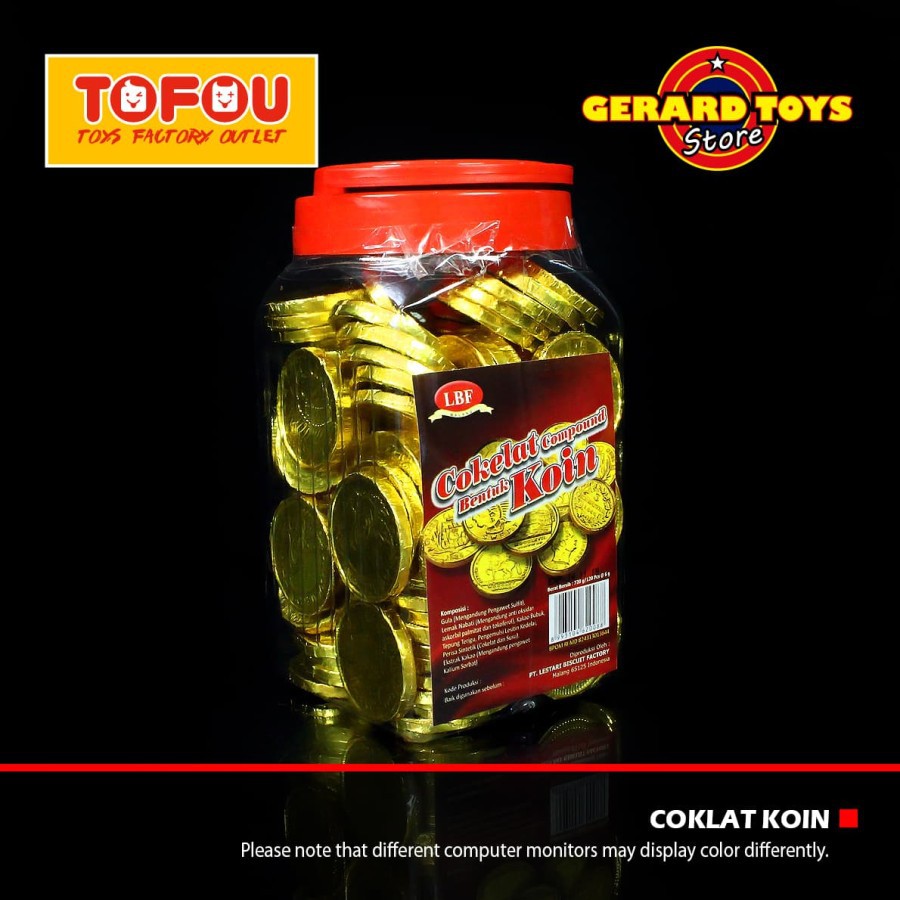 

Permen Cokelat Chocolate Compound Coin Toples isi 120pcs MURAH BANGET