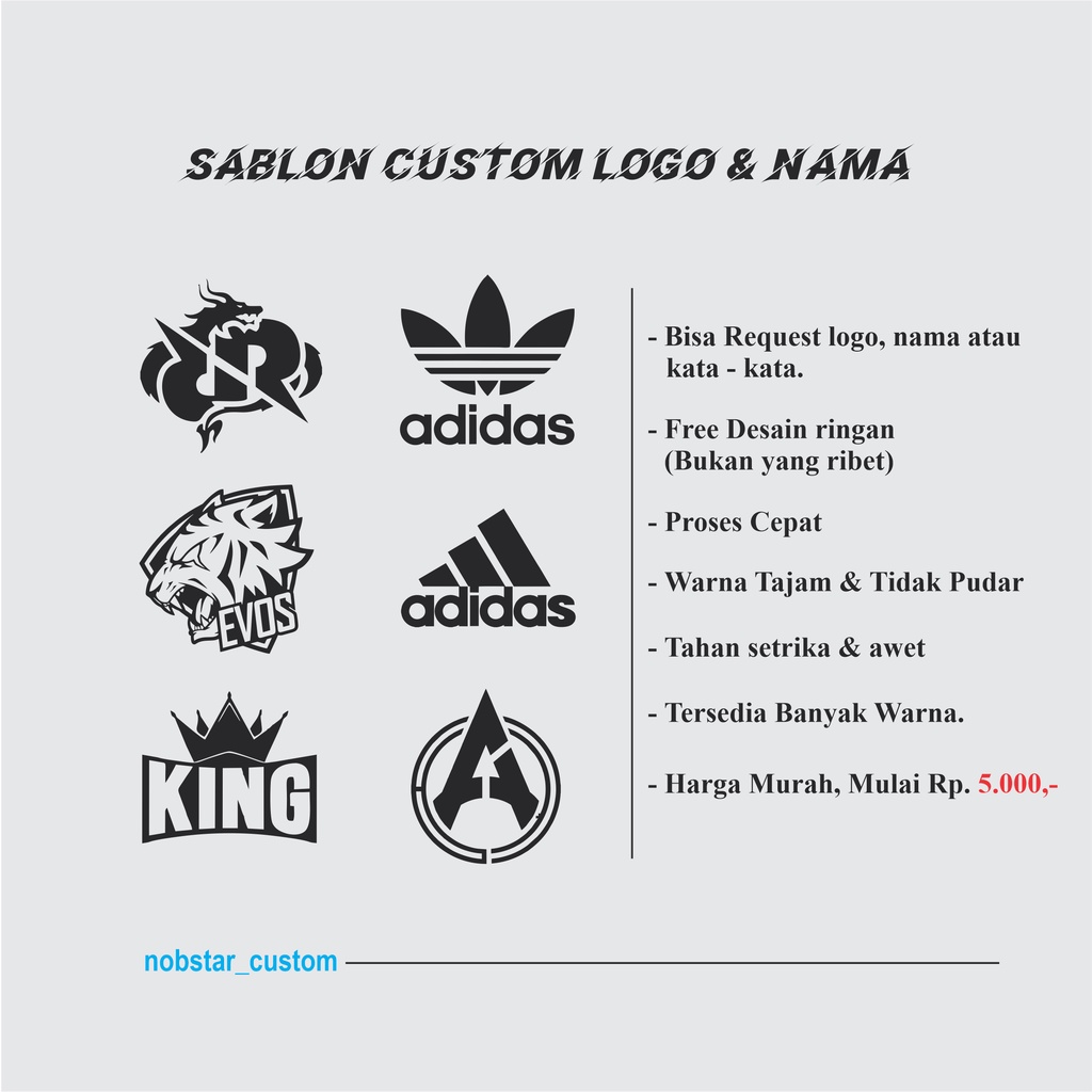 SABLON POLYFLEX PU | SABLON LOGO DAN NAMA CUSTOM | SABLON SETRIKA | SEHARI JADI HARGA TERMURAH