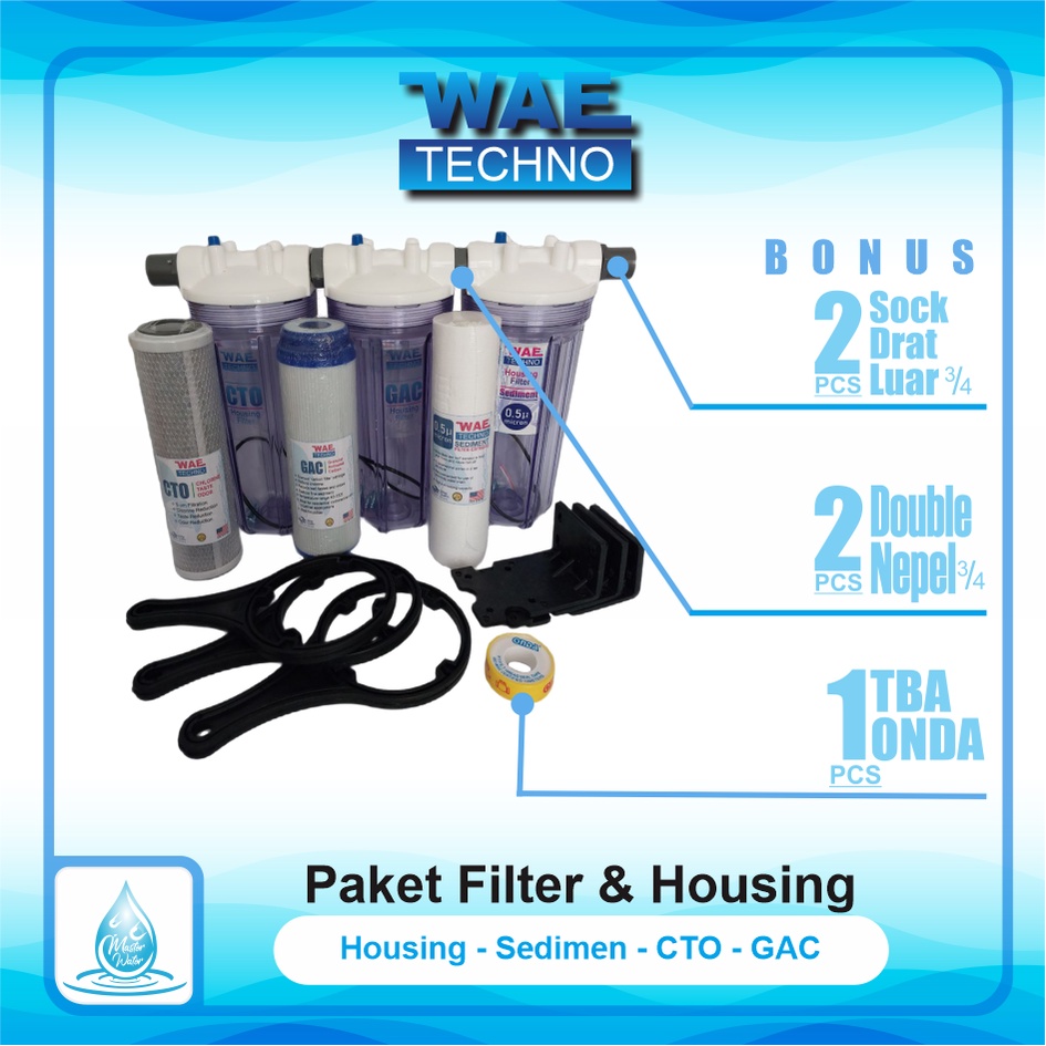 Paket filter RO / paket filter air / ukuran 10inch