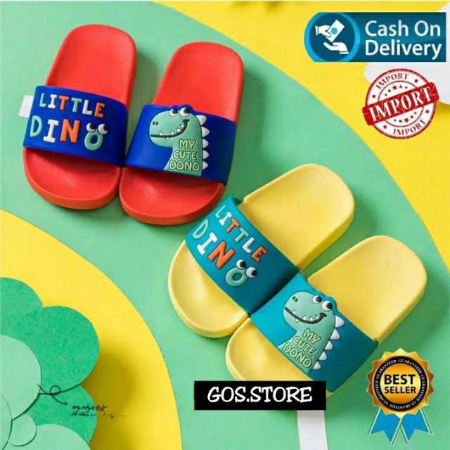 SANDAL LITTLE DINO Sandal selop karet lucu anak, Sandal anak