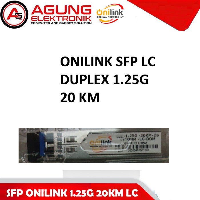 SFP 1.25G LC DUPLEX 20KM ONILINK ( DUAL CORE ) / SFP LC SM 20 KM