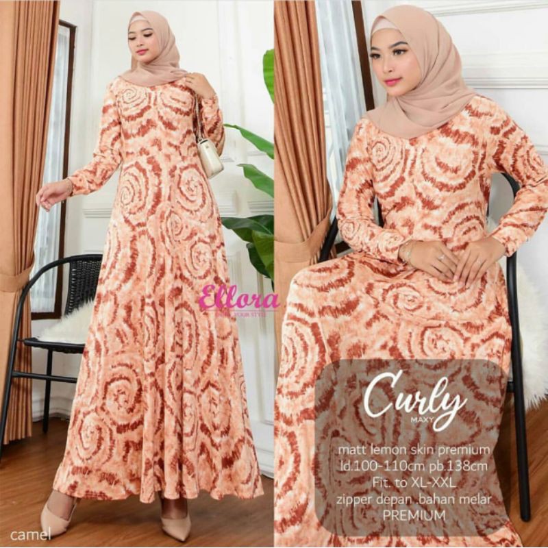 Curly Maxy - Gamis Lemon Skin TIE DYE Premium Busui / R.13 - 035-5442