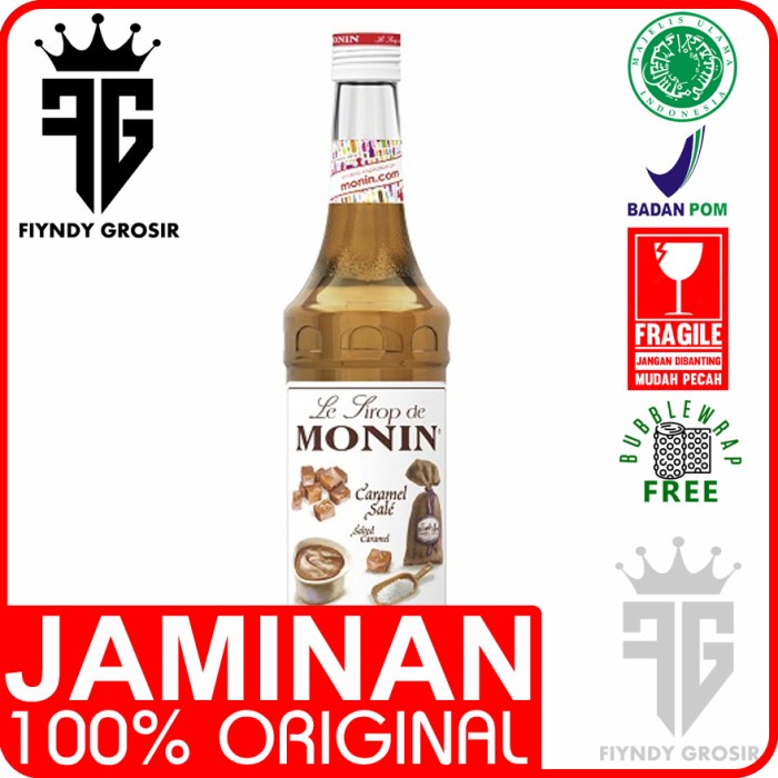 

SALTED CARAMEL SYRUP 700ml merk MONIN /Sirup/Cafe/ Monin /Kedai/Kopi