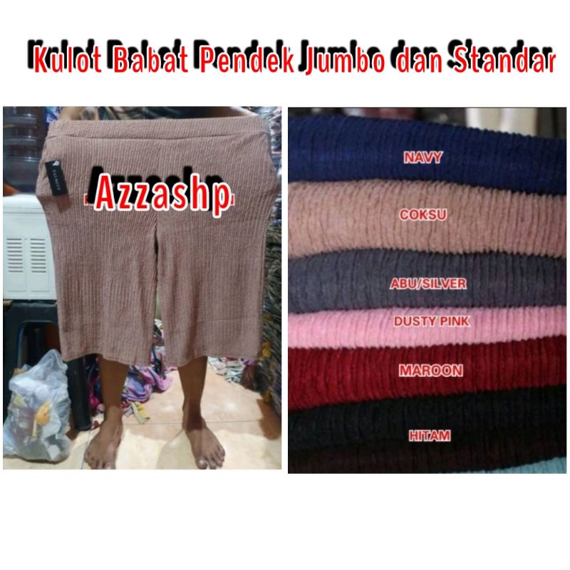 KULOT PENDEK BAHAN BABAT ALVARO UKURAN JUMBO DAN STANDAR