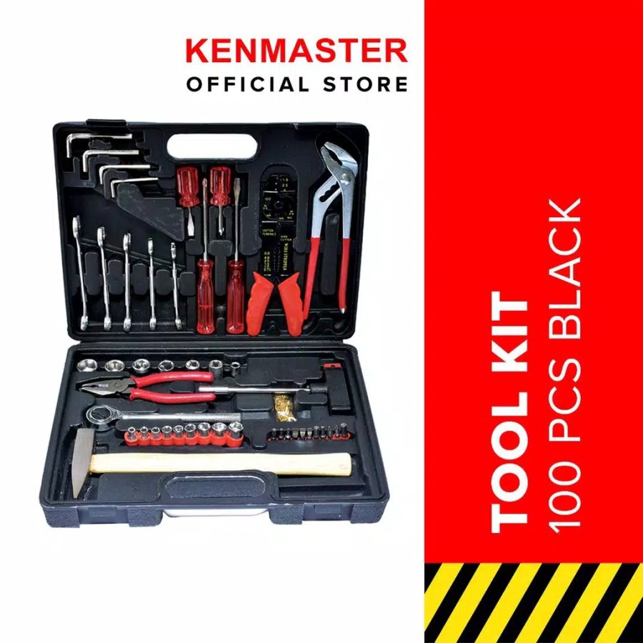 Kenmaster , Kunci set , Tool Kit 100 PCS , N2 , Alat Petukangan ,