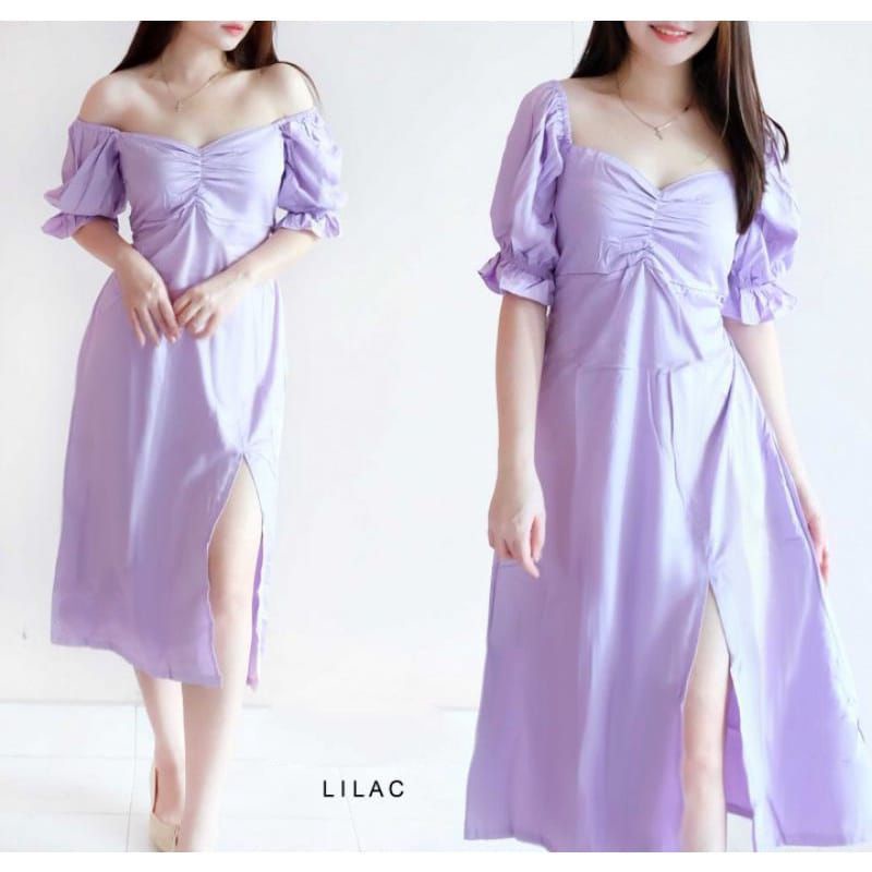 DRESS TESSA sabrina. dress wanitakekinian. baju atasan kekinian b