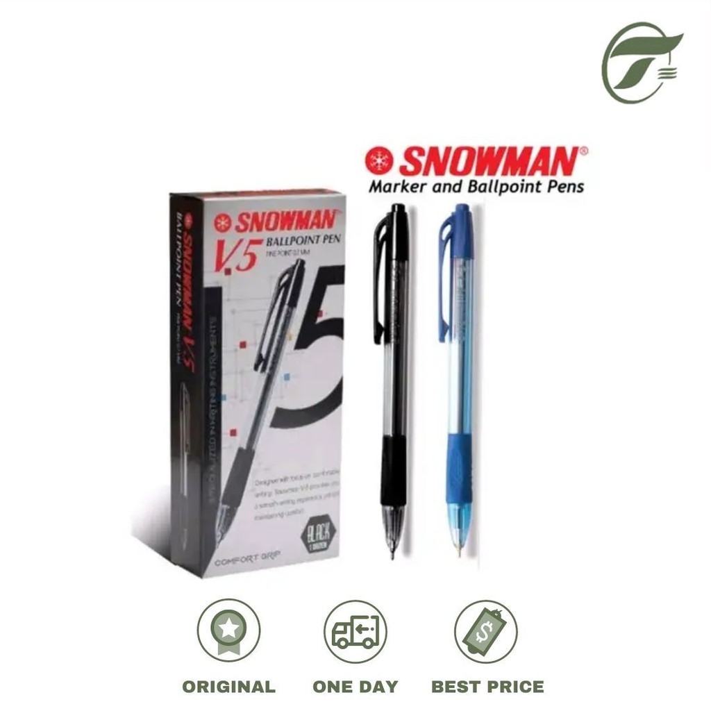 

BALLPEN RETRACTABLE V-5 FINE 0.7 ECER SNOWMAN (BLACK/BLUE)