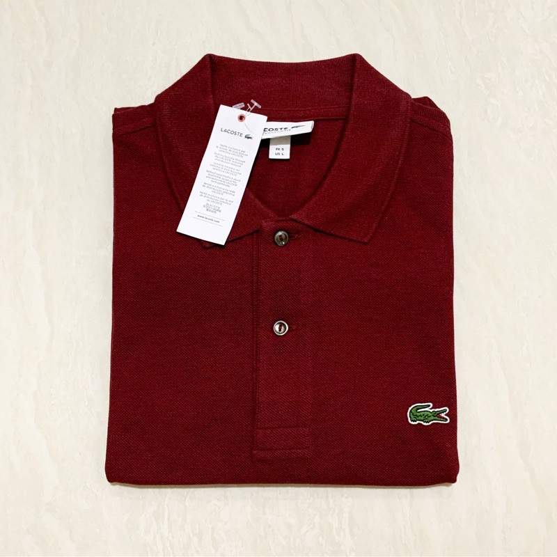 Lacoste Polo Shirt Maroon Authentic