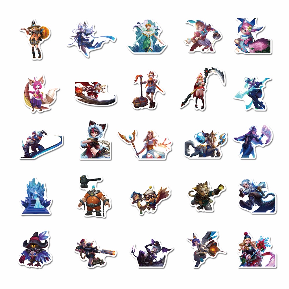 50 Pcs Stiker Motif Kartun Game Legends Tahan Air Untuk Dekorasi Laptop